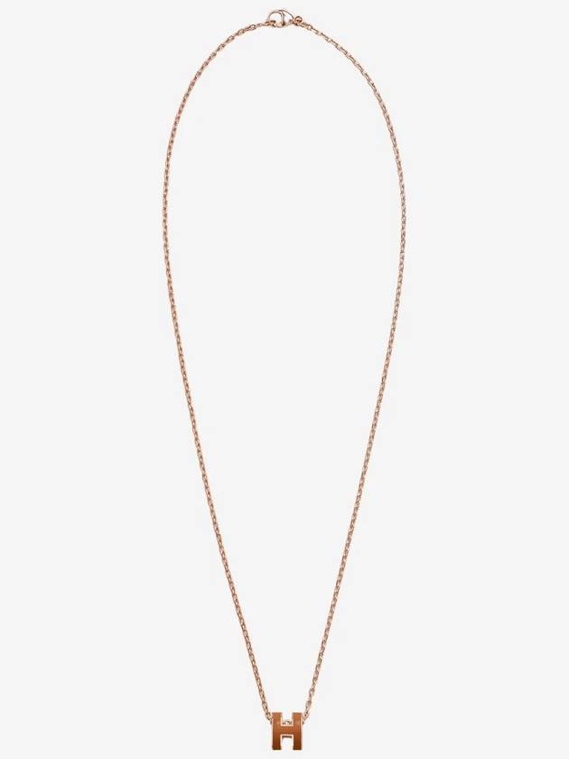 Mini Pop H Pendant Necklace Rose Gold - HERMES - BALAAN 2