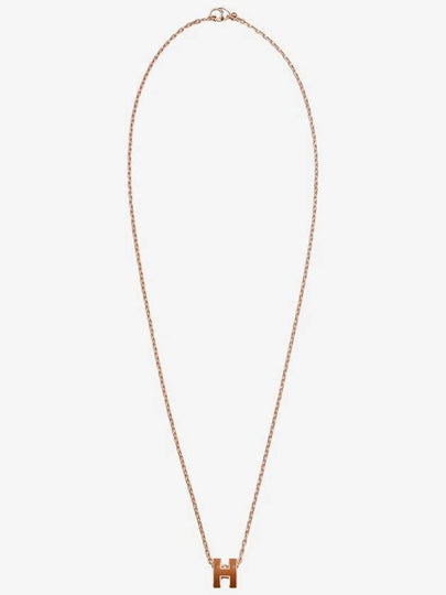 Mini Pop H Pendant Necklace Rose Gold - HERMES - BALAAN 2