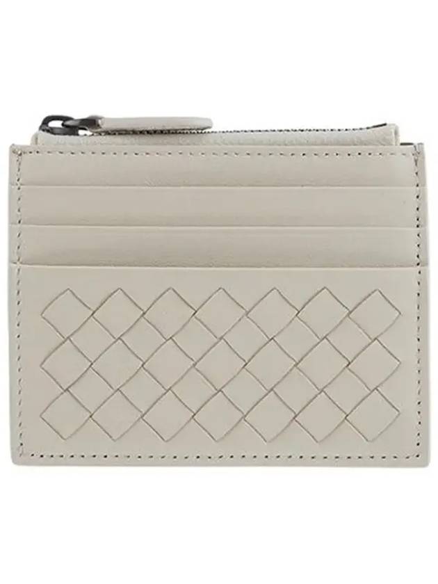 Intrecciato Zipper Card Wallet White - BOTTEGA VENETA - BALAAN 5