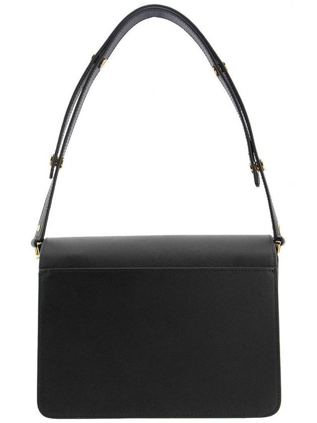 Saffiano Trunk Medium Shoulder Bag Black - MARNI - BALAAN 7