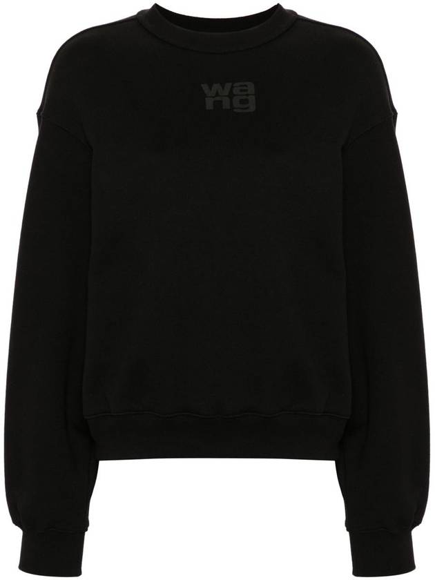 Alexander Wang Essential Terry Crew Sweatshirt W/ Puff Paint Logo Clothing - ALEXANDER WANG - BALAAN 1