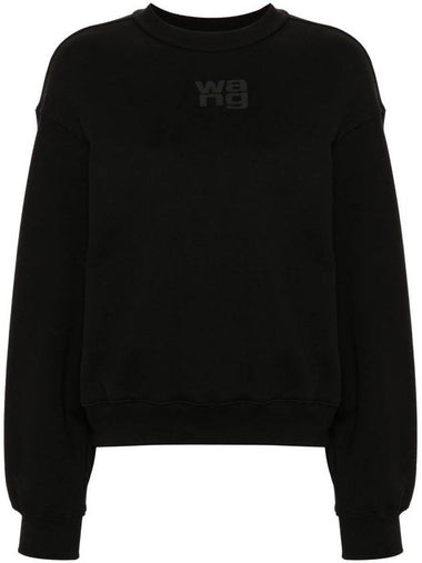 Alexander Wang Essential Terry Crew Sweatshirt W/ Puff Paint Logo Clothing - ALEXANDER WANG - BALAAN 1