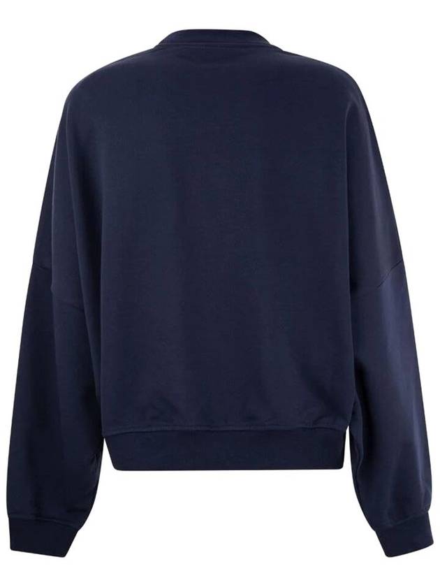 Logo Print Cotton Sweatshirt Blue - MARNI - BALAAN 3