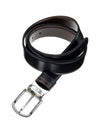 Round Buckle 30mm Reversible Leather Belt Black Brown - MONTBLANC - BALAAN 3