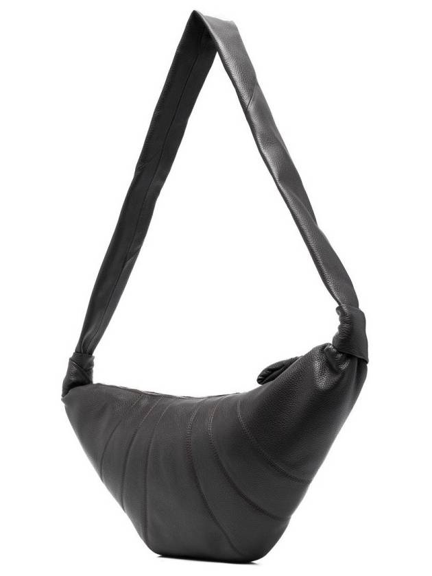 Medium Croissant Soft Grained Leather Crossbody Bag Dark Chocolate - LEMAIRE - BALAAN 4