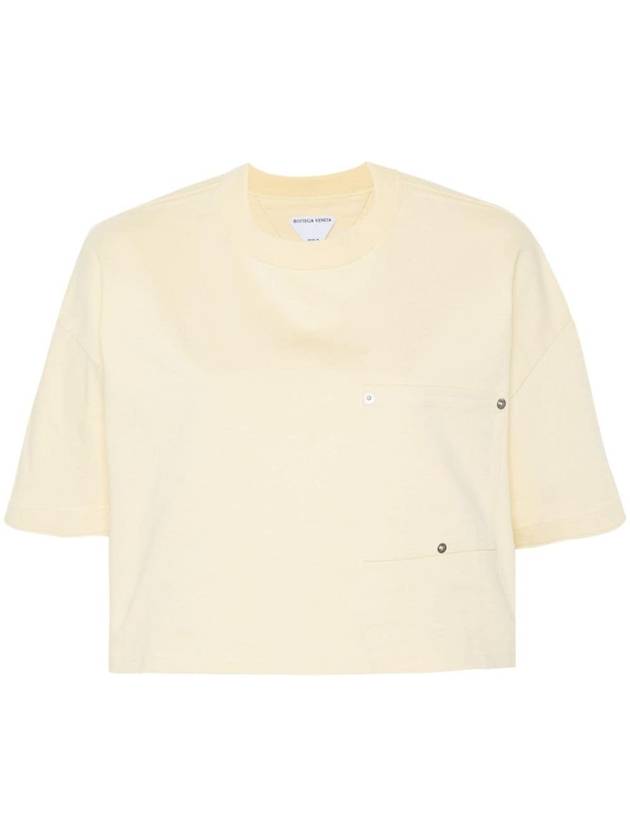 Crew Neck Pocket Short Sleeve T-Shirt Yellow - BOTTEGA VENETA - BALAAN 2