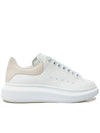 Oversized Leather Low Top Sneakers White - ALEXANDER MCQUEEN - BALAAN 2