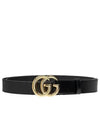 Men's GG Marmont Buckle Belt Black - GUCCI - BALAAN 2