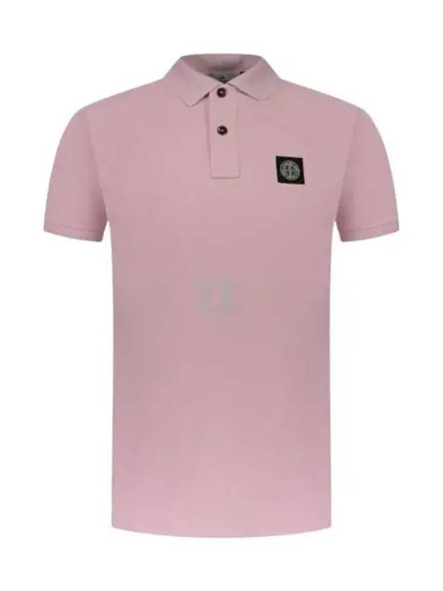 Pique Stretch Cotton Short Sleeve Polo Shirt Pink - STONE ISLAND - BALAAN 2