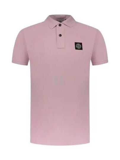 Pique Stretch Cotton Short Sleeve Polo Shirt Pink - STONE ISLAND - BALAAN 2