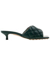 Padded Leather Mule Pine Green - BOTTEGA VENETA - BALAAN 3