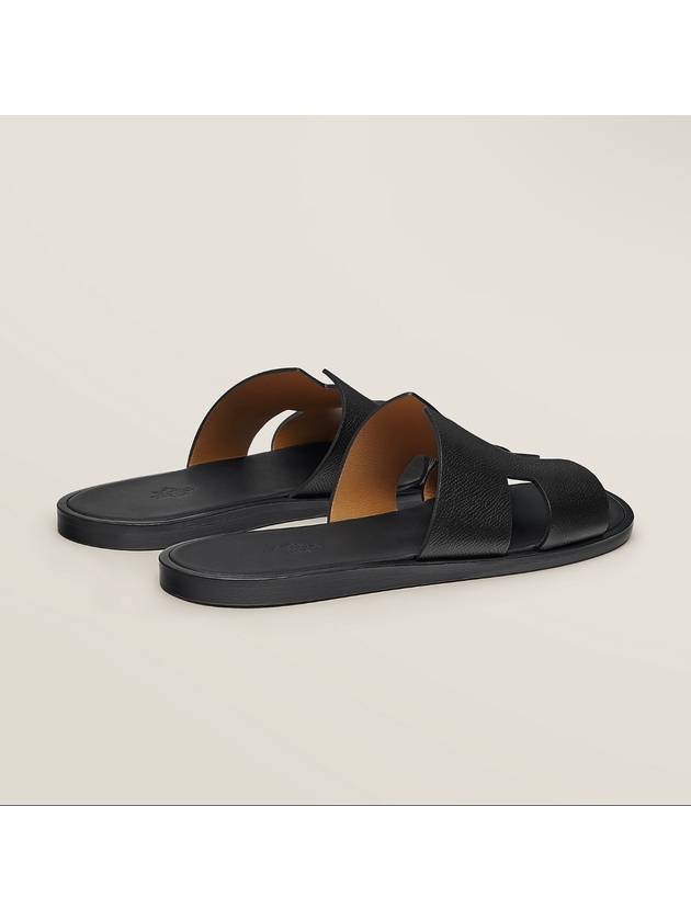 Izmir Calfskin Slippers Black - HERMES - BALAAN 4