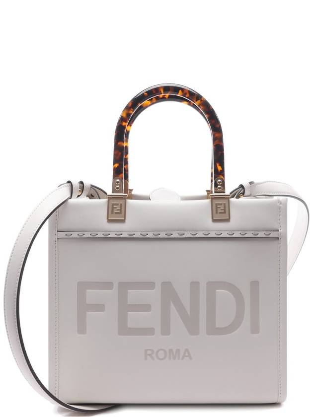 Sunshine Small Leather Tote Bag White - FENDI - BALAAN 2