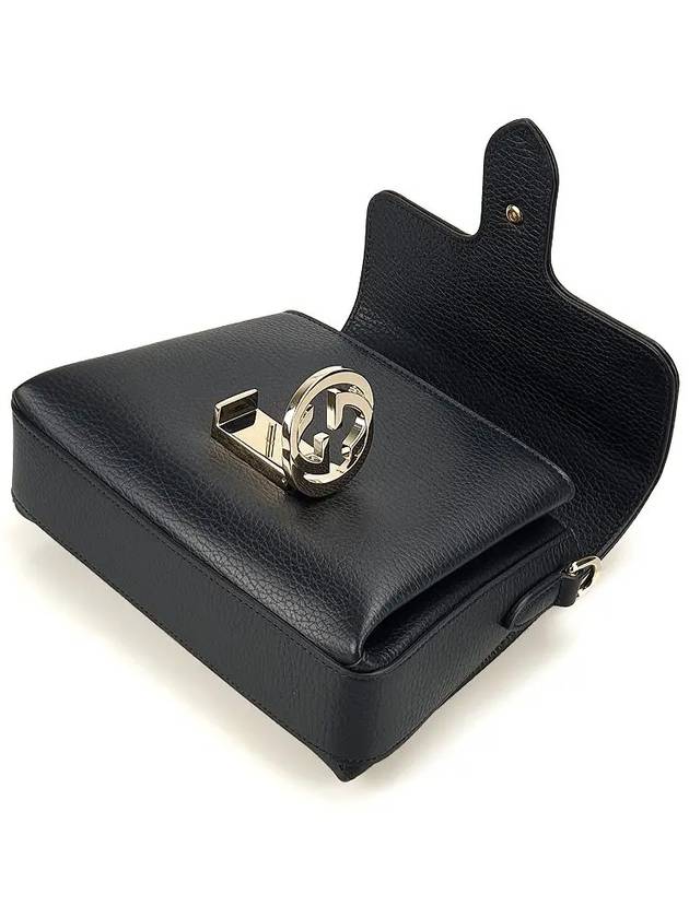 GG Interlocking Chain Mini Shoulder Bag Black - GUCCI - BALAAN 6