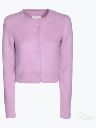 Pearl Button Back Stitch Angora Short Cardigan Lavender - MAISON MARGIELA - BALAAN 2