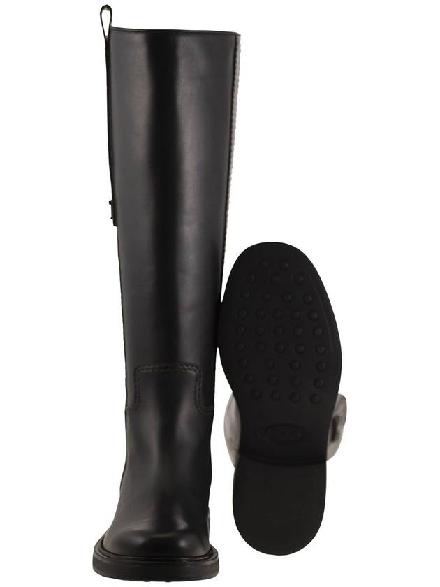 Leather Long Boots Black - TOD'S - BALAAN 6