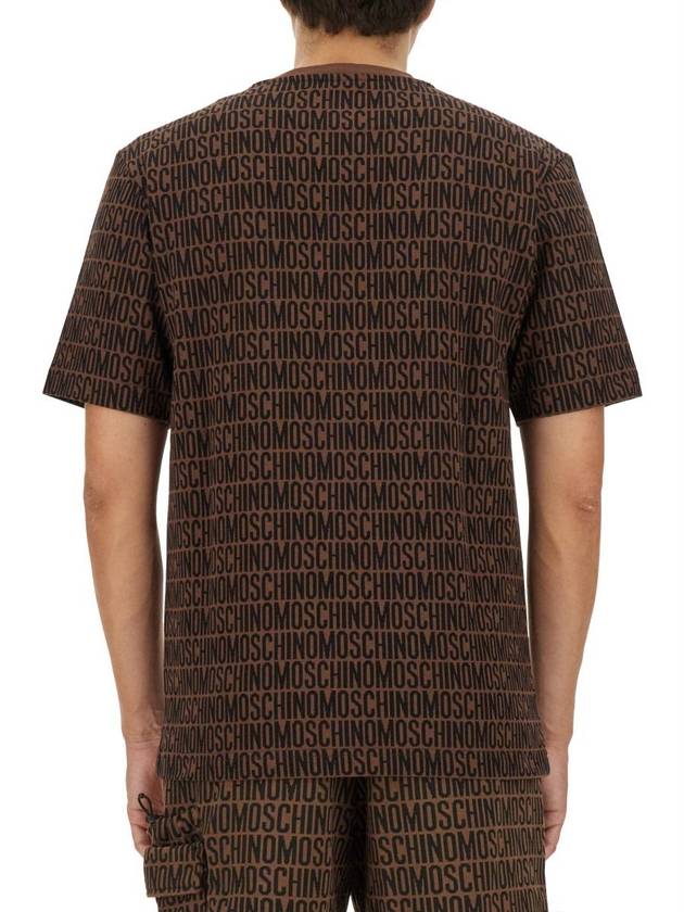 Short Sleeve TShirt Brown - MOSCHINO - BALAAN 4