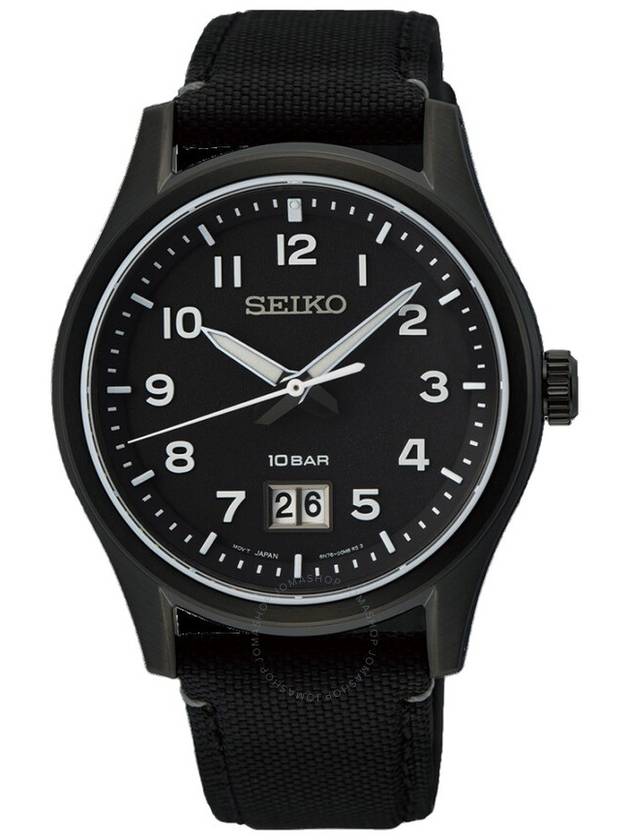 Seiko Classic Quartz Black Dial Men's Watch SUR571P1 - SEIKO - BALAAN 1