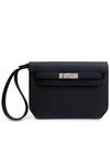 Pochette Kelly de Peche 25 black silver engraved B 4HB0351 - HERMES - BALAAN 2