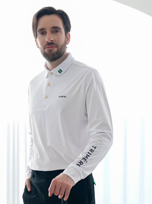 Basic long sleeve polo tee MAN WHITE TMFKS40311 - TRIMERE - BALAAN 1