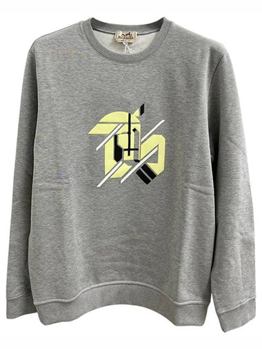 H357780HA10 Ronde Patch Sweatshirt Sweatshirt Gray Men's Sweatshirt TEO - HERMES - BALAAN 1