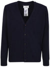 Cashmere Back Stitch Cardigan Navy - MAISON MARGIELA - BALAAN 2