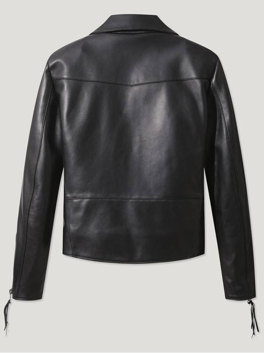 BLACK PREMIUM LEATHER BIKER JACKET - IRO - BALAAN 2