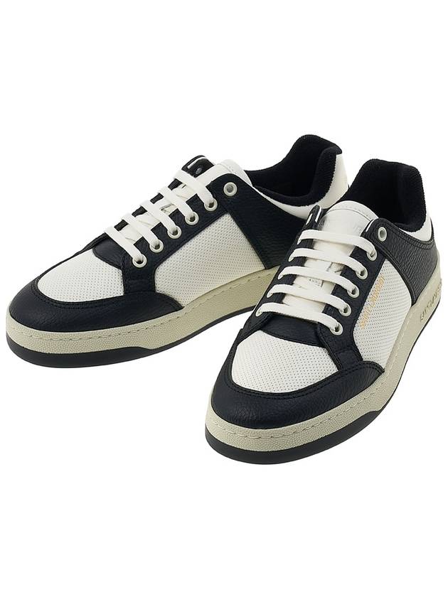 SL 61 Low Top Sneakers Black White - SAINT LAURENT - BALAAN 2