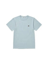 Grey Fox Head Patch Classic Short Sleeve T-Shirt Light Blue - MAISON KITSUNE - BALAAN 3