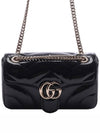 GG Marmont Small Shoulder Bag Gold Black - GUCCI - BALAAN 3