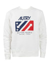 Iconic USA Logo Crew Neck Sweatshirt White - AUTRY - BALAAN 1