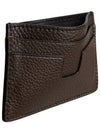 Leather Logo Card Wallet Dark Brown - TOM FORD - BALAAN 5