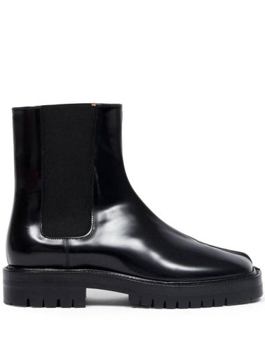 Tabi County Leather Chelsea Boots Black - MAISON MARGIELA - BALAAN 1