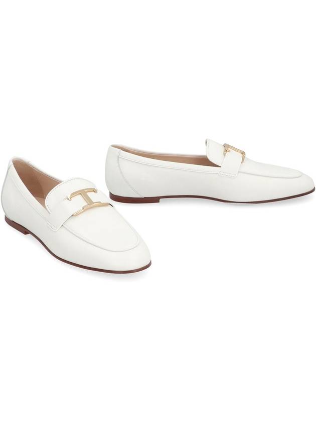 T Timeless Leather Loafers White - TOD'S - BALAAN 4