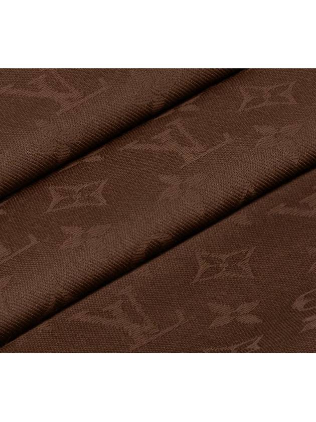 Monogram Classic Wool Silk Scarf Brown - LOUIS VUITTON - BALAAN 4