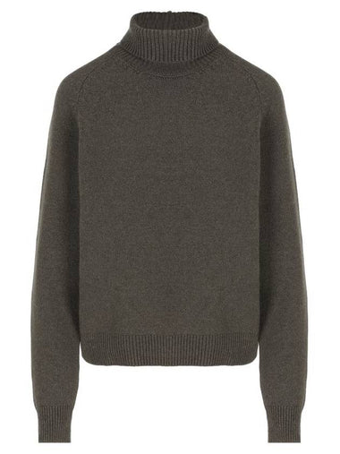 Pullover Cashmere Turtleneck Green - FENDI - BALAAN 1