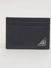 Saffiano Leather Card Holder Black - PRADA - BALAAN 2