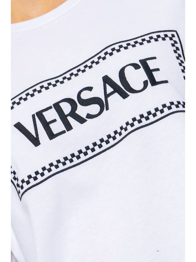 short sleeve t-shirt 1011882 1A08573 2W020 BIANCO NERO - VERSACE - BALAAN 6