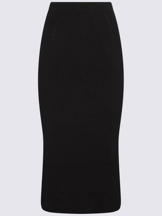 Rib Knit Pencil Skirt Black - ALEXANDER MCQUEEN - BALAAN 3