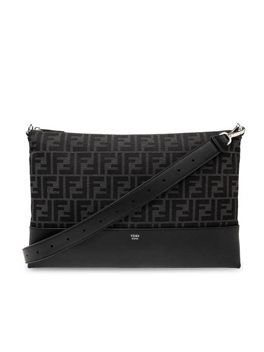 Digonal leather shoulder bag - FENDI - BALAAN 1