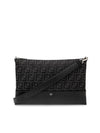 FF Diagonal Leather Cross Bag Black - FENDI - BALAAN 1