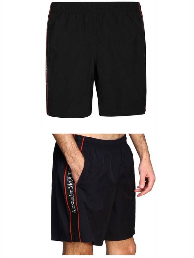 Men's Side Logo Tape Swim Shorts Black - ALEXANDER MCQUEEN - BALAAN 5