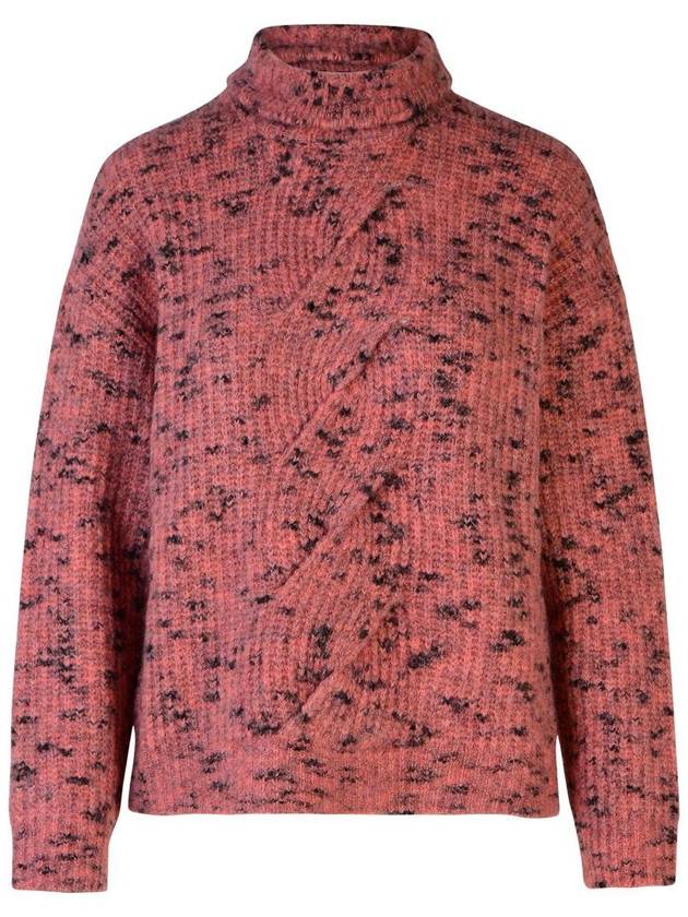 Moschino Jeans Pink Wool Blend Turtleneck Sweater - MOSCHINO - BALAAN 1