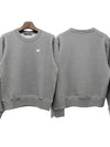 Logo Patch Regular Fit Crew Neck Sweatshirt Light Grey - ACNE STUDIOS - BALAAN 2