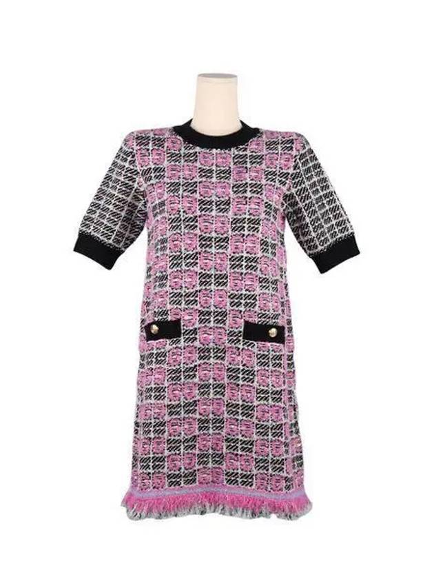 GG Pattern Knit Midi Dress Pink - GUCCI - BALAAN 2