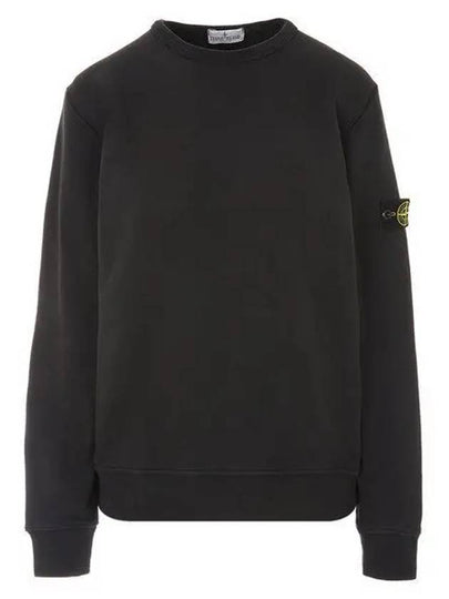 Kids Organic Cotton Fleece Sweatshirt Black - STONE ISLAND - BALAAN 2