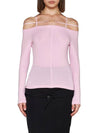 Women's Sierra Signature Long Sleeve T-Shirt Pink - JACQUEMUS - BALAAN 3