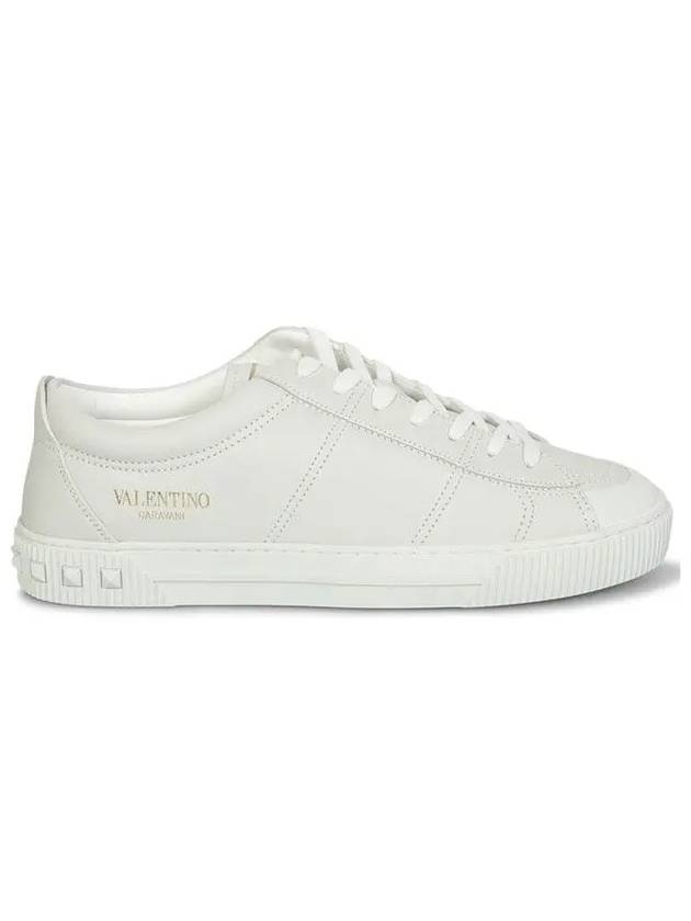 Men's City Planet Leather Low Top Sneakers White - VALENTINO - BALAAN 2