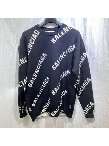 Men s new level multi logo over knit XS - BALENCIAGA - BALAAN 1