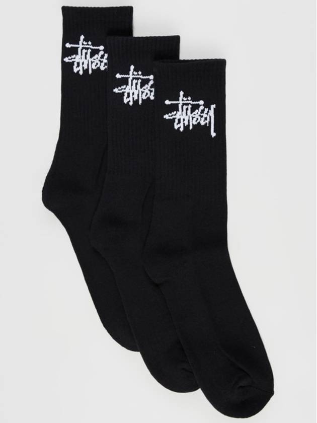 Graffiti Crew Socks 3 Pack Black - STUSSY - BALAAN 6